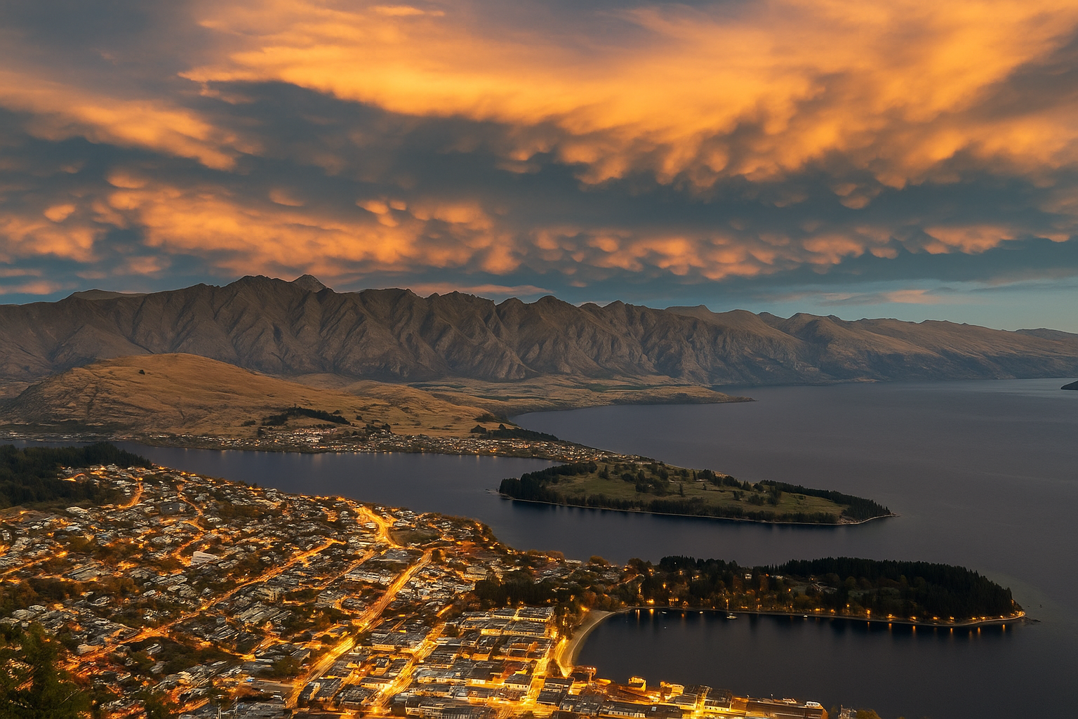 Sydney Opera House at night with moon